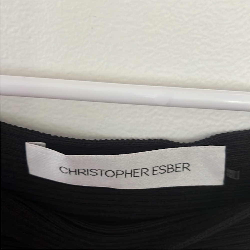 Christopher Esber Button-Trim Rib Knit Maxi Dress -small - Picture 4 of 6